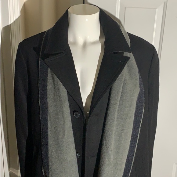 Michael Kors Wool Blend Big & Tall Lined Coat with Logo Scarf - XLT or 2XB - Picture 2 of 13